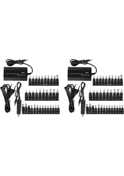 2x Evrensel 120 W 34 Ipuçları Araba Ev Şarj Cihazı Güç Kaynağı Adaptörü Dizüstü Dizüstü Ab Tak Için (Yurt Dışından)