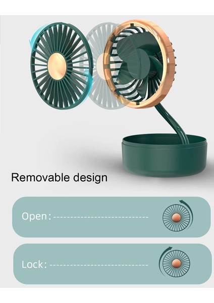 Küçük Fan Taşınabilir Mini Masa USB Powered Cep Ev Ofis Masaüstü Araba Seyahat Kamp Için Açık, Sessiz (Yurt Dışından)