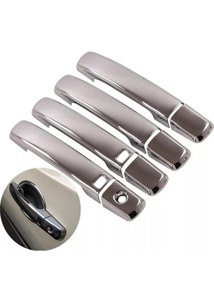 J10 2007-2013 Krom Araba Kapı Kolu Kapak Çıkartmalar Aksesuarları ile Uyumlu (Yurt Dışından)