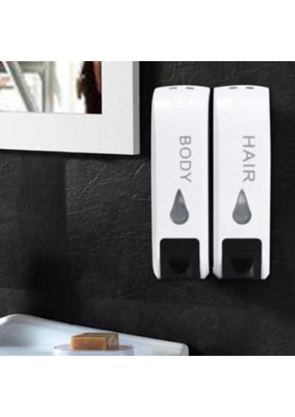 2x Üçlü Duş Sabunluk Duvara Monte Sıvı Sabun Şampuan Dispenseri Banyo Için Yıkama Losyonu (Yurt Dışından)