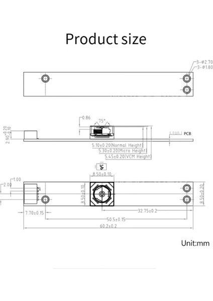 5mp Kamera Modülü Usb2.0 Kamera Modülü OV5693 Kamera Kafası Modülü 75 Derece Otomatik Odaklama Kamera Kafası (Yurt Dışından)