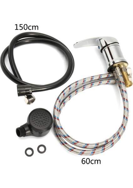 3 Takım Şampuan Yatak Sandalye Musluk + Duş Başlığı Hortum ile Salon Banyo Kase Lavabo Musluğu Paslanmaz Çelik Havza Musluk (Yurt Dışından) indirimleri