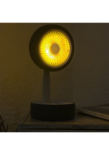 Fanlı Masa Lambası USB Akıllı Uzaktan Kumanda Işığı Mini Katlanır Geri Çekilebilir Ev Gece Gri (Yurt Dışından)