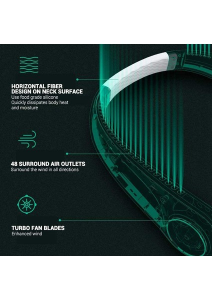 Yapraksız USB Şarj Edilebilir 1800MAH Pil, Asılı Boyun Küçük Fan Elektrikli Fan, Dış Mekan Ofis Seyahati Için Uygun, Pembe (Yurt Dışından) indirimleri