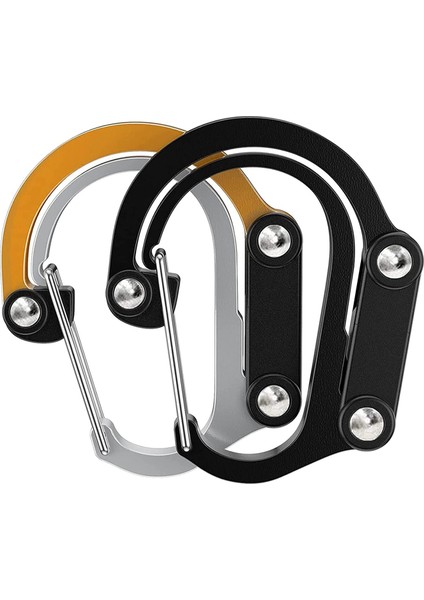 Karabina Klipsi ve Kancası, 2 D-Ring Karabina Klipsi, Seyahat, Sırt Çantası, Tasma ve Anahtarlık ile Uyumlu (Yurt Dışından)