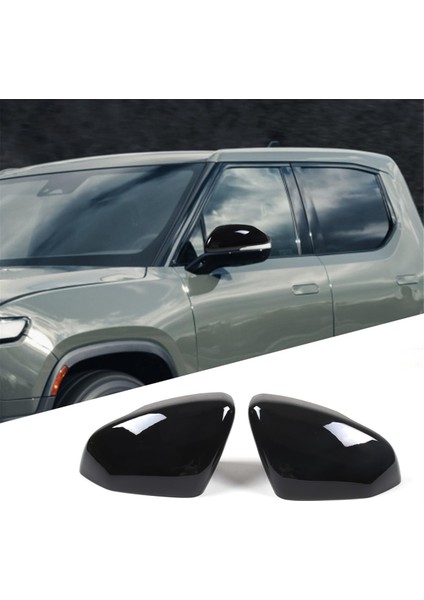 Kapı Dikiz Aynası Kapağı R1T R1S 2022 2023 ile Uyumlu, Abs Yan Dikiz Aynası Kapağı Koruyucu Trim (Parlak Siyah) (Yurt Dışından) fiyatları