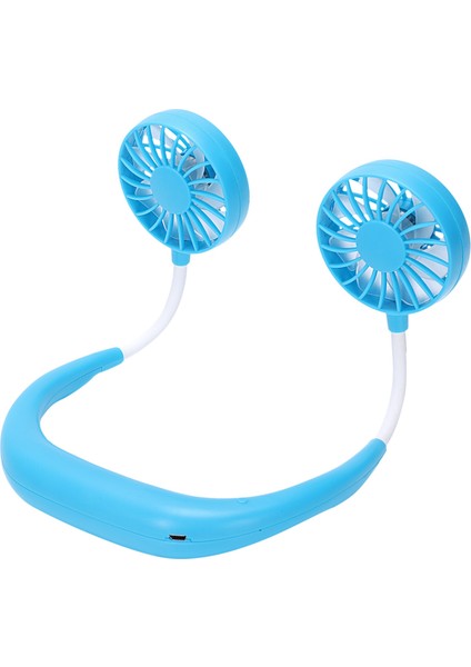 Spor Fan Asma Boyun Dış Mekan USB Şarjlı Masaüstü Fan-Mavi (Yurt Dışından) fırsatları