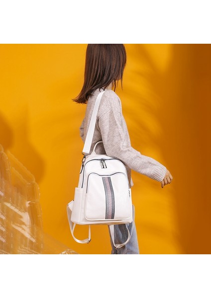 Basit Şerit Sırt Çantası Su Geçirmez Çanta Kolej Tarzı Gençlik Öğrenci Okul Çantası Seyahat Sırt Çantası Kız Büyük Kapasiteli Sırt Çantası Siyah (Yurt Dışından) indirimleri