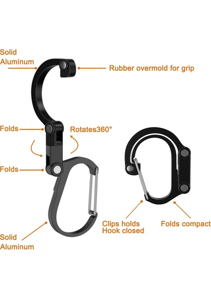 Karabina Klipsi ve Kancası, 2 D-Ring Karabina Klipsi, Seyahat, Sırt Çantası, Tasma ve Anahtarlık ile Uyumlu (Yurt Dışından) fırsatları