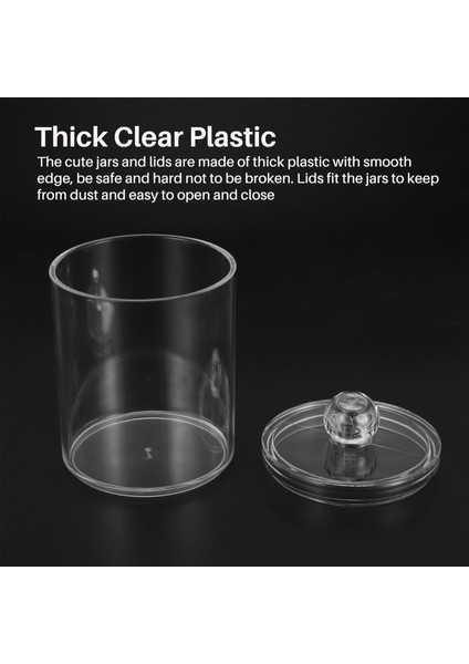 Pamuk Topu Için Qtip Tutucu Dağıtıcı, Banyo Teneke Kutu Saklama Organizasyonu B Için Kapaklı Pamuklu Çubuk Kavanoz (Yurt Dışından) modelleri