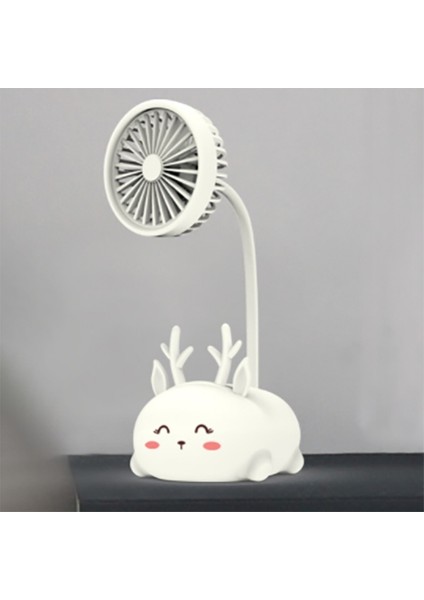 Ev Ofis Yatak Odası Atölye Yatakhanesi Için USB Fan Ayar Masası Masası (Beyaz) (Yurt Dışından)