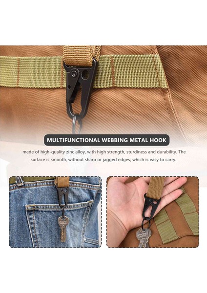 12 Adet Büyütülmüş Ağız Klipsi Sling Toka Olecranon Kanca Sling ile Uyumlu Açık Havada Çanta Sırt Çantası, Karabina Anahtarlık Yaylı Kancalar (Yurt Dışından) indirimleri