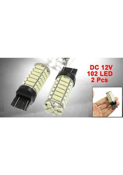 2 Adet Araba Beyaz 1210 3528 Smd 102-LED 7443 Yedekleme Ters Işık Lamba Ampulü (Yurt Dışından) fiyatları