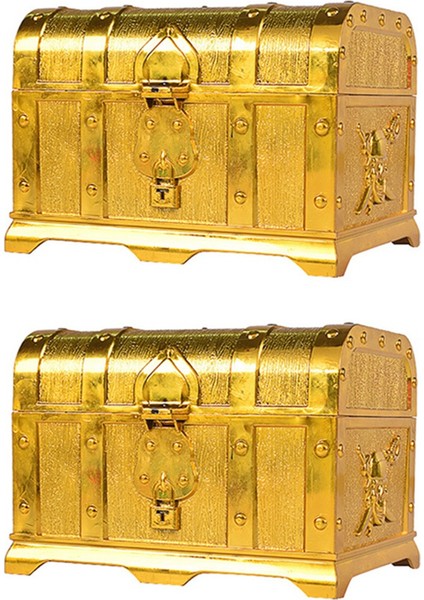 3x Korsan Hazine Sandığı Dekoratif Hazine Sandığı Hatıra Mücevher Kutusu Hazine Kutuları Büyük Boy Galvanik Altın (Yurt Dışından) fiyatları