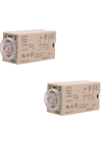 Многоцелевые Наборы,2x 10 S Gecikme Zamanlayıcı Zaman Rölesi H3Y-2 Ac 220 V 8 Pın Ayar Düğmesi Kontrol Zamanlama Rölesi Ev Elektrik Sistemleri Için (Yurt Dışından)