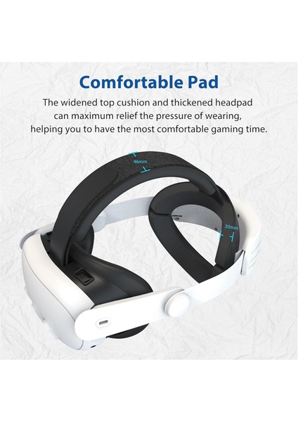 Kafa Bandı Aksesuarları Quest 3 ile Uyumlu Gelişmiş Uyumlu Ayarlanabilir Ayarlanabilir Yedek Elit Kayış ile Uyumlu (Yurt Dışından) fırsatları