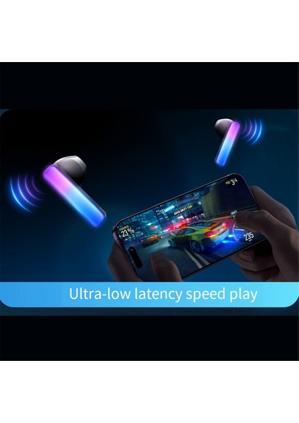 Kablosuz Bluetooth Kulaklık Şeffaf Parlatıcı Kulaklık Çok Fonksiyonlu Kulak Içi Stereo Ses Yüksek Kaliteli Kulaklıklar, Siyah (Yurt Dışından) fırsatları