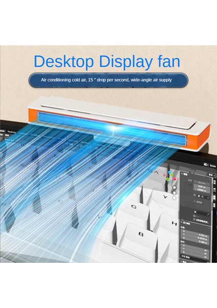 Taşınabilir Klima Elektrikli Fan Ayarlanabilir Soğutucu Gece Lambası Ofis Sessiz Tavan Asılı Ekran C (Yurt Dışından)