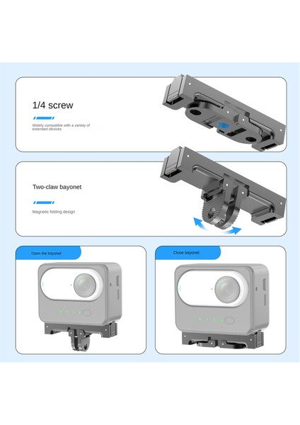 Go 3 Aksiyon Kamerası ile Uyumlu Hızlı Çıkarma Bağlantısı Bağlantı Adaptörlü Alüminyum Alaşımlı Hızlı Çıkarma Adaptörü (Yurt Dışından) fırsatları