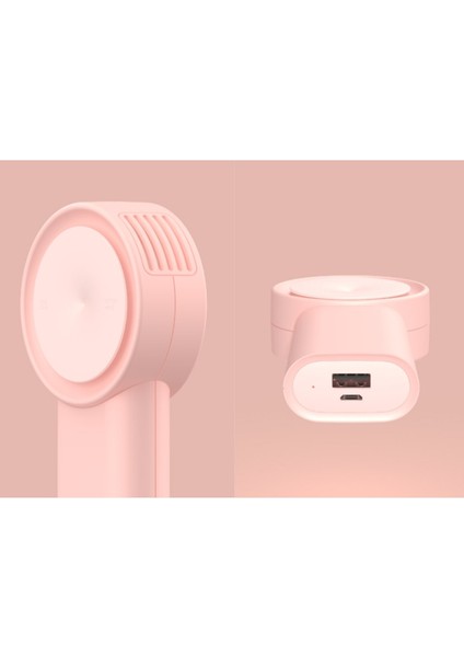 Elektrikli Bladeless Fan Taşınabilir Akülü USB Şarj Mini El Soğutucu Klima Kullanışlı Fanlar Pembe (Yurt Dışından)