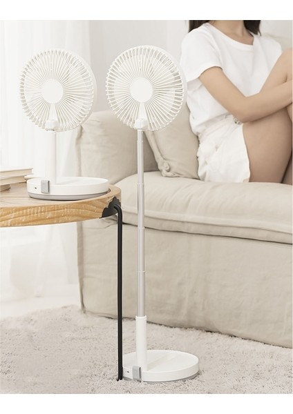 Taşınabilir Sallayarak Ayakta Yer Vantilatörü USB Şarj Edilebilir Katlanabilir Elektrikli Ofis Masaüstü Ayarlanabilir Hava Soğutucu (Yurt Dışından) fırsatları