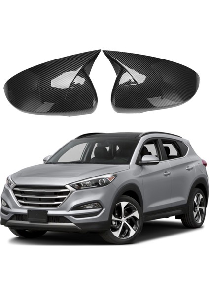 Araba Karbon Fiber Öküz Boynuz Dikiz Yan Cam Ayna Kapağı Trim Çerçeve Yan Ayna Kapakları ile Uyumlu 2015-2020 (Yurt Dışından) fiyatları