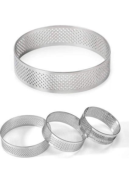Торт В Форме,10 Paslanmaz Çelik Delikli Tart Yüzük, 5 cm Delikli Kek Mousse Yüzük, Pişirme Tatlı Yüzük Için Dıy Yuvarlak Tart Yüzükler (Yurt Dışından) fırsatları
