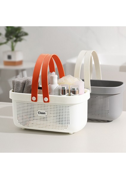Banyo Banyo Sepeti Taşınabilir Depolama Sepeti Çamaşır Sabunu Kozmetik Duş Depolama Sepeti Çeşitli Eşyalar Saklama Kutusu C (Yurt Dışından)