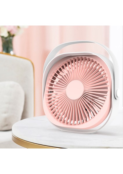 M102 Masaüstü Fanı 6 Inç Mini Taşınabilir Ev Ofis 1500 Mah USB Şarjı Sessiz Pembe (Yurt Dışından)