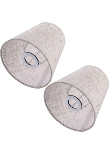 2x Küçük Abajur Kumaş Lamba Kapağı Avize Lamba Tozluk Kumaş Lamba Aksesuarı Masa Lambası ve Zemin Işık (Yurt Dışından)