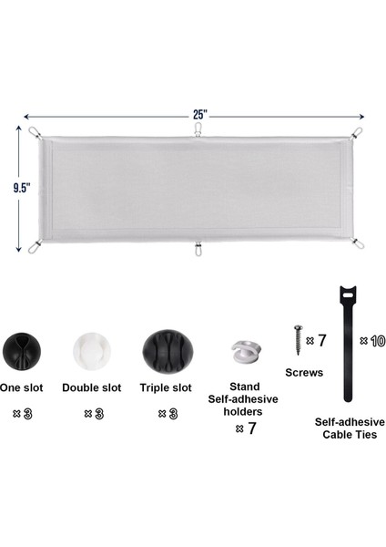 Хранение Продукции,kablo Yönetim Ağı - Masa Altı Kablo Yönetimi - Esnek Masa Altı Kablo Yönetim Tepsisi Beyaz C (Yurt Dışından) modelleri