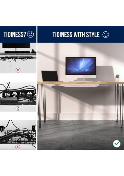 Хранение Продукции,kablo Yönetim Ağı - Masa Altı Kablo Yönetimi - Esnek Masa Altı Kablo Yönetim Tepsisi Beyaz C (Yurt Dışından) indirimleri