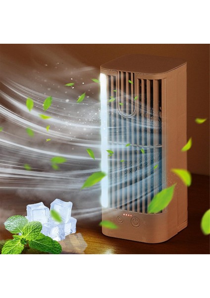 Masaüstü Klima Fanı, Ev Ofis Yatak Odasına Uygun Işıklı Fan, (Yurt Dışından)