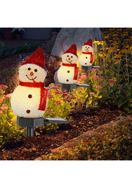 kardan Adam Güneş Işıkları Noel Güneş Enerjili LED Kardan Adam Işık Dekor Açık Bahçe Bahis Lambaları Noel Sarı (Yurt Dışından) modelleri