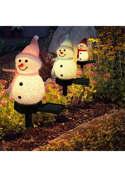 kardan Adam Güneş Işıkları Noel Güneş Enerjili LED Kardan Adam Işık Dekor Açık Bahçe Bahis Lambaları Noel Sarı (Yurt Dışından) fırsatları