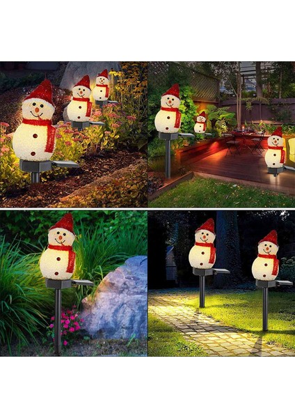 kardan Adam Güneş Işıkları Noel Güneş Enerjili LED Kardan Adam Işık Dekor Açık Bahçe Bahis Lambaları Noel Sarı (Yurt Dışından) indirimleri
