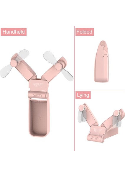 El Taşınabilir Fan, Ev Seyahati Için USB Şarj Edilebilir Fan / Cep, Kamp Pembesi (Yurt Dışından) fırsatları