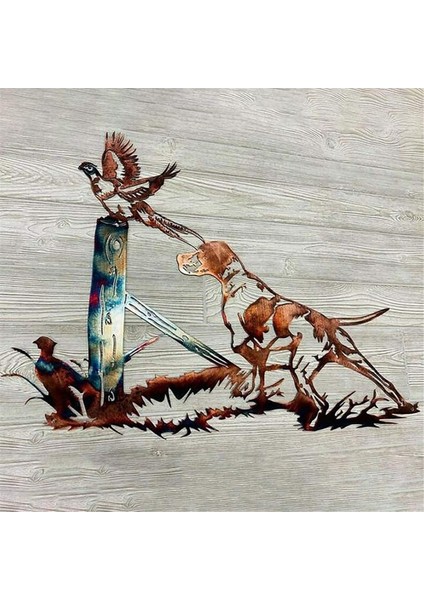 3D Metal Duvar Dekorasyonu, Omuz Sanatçının Duvar Sanatı Heykel, Yeşilbaş Avcılık ve Alabalık Balıkçılık Duvar Dekorasyonu Hediye (Yurt Dışından)