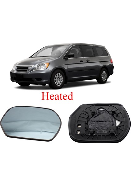 Araba Sol Mavi Isıtmalı Dikiz Yan Ayna Cam Lens Odyssey 2009-2014 ile Uyumlu 76253-SLG-H11 (Yurt Dışından) modelleri