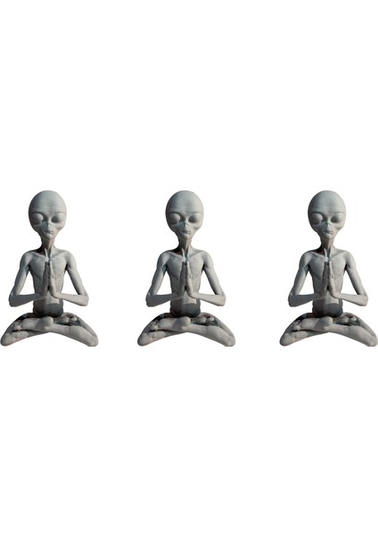 Декоративные Подарки,3x Büyücülük Meditasyon Uzaylı Heykeli Mini Reçine Süs Uzaylı Bahçe Ev Ofis Yard Sanat Dekoru Kapalı Açık Için (Yurt Dışından)