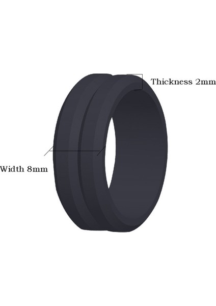 8mm Popüler 7-14 Boyutu Erkekler Kadınlar Için Silikon Serin Yüzükler Silikon Alyans Çevre Açık Spor Ringx2 12 (Yurt Dışından)