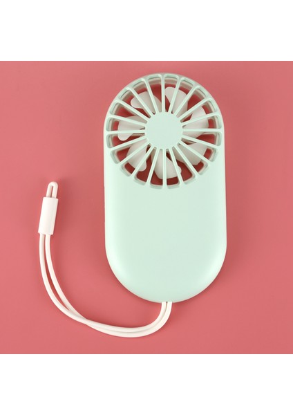 Sevimli Mini Masa Fanı, Taşınabilir Kişisel Masa Ofis Için Küçük El Elektrikli Soğutma Fanı, Açık Kamp (Yeşil) (Yurt Dışından)