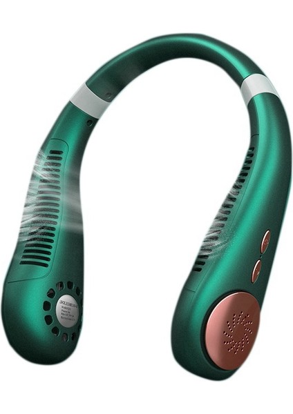 Taşınabilir Bladeless Fan Mini Boyun USB Şarj Edilebilir Dış Hava Soğutucu Için Asılı Sessiz Soğutma (Yeşil) (Yurt Dışından) fiyatları