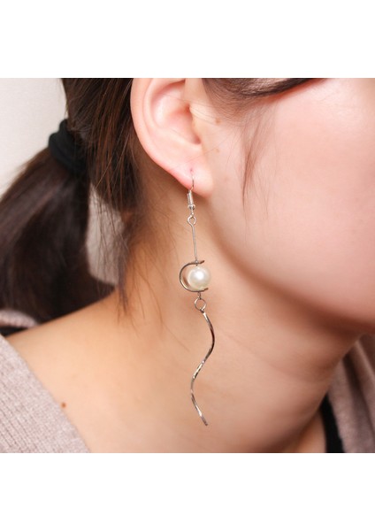 Damla Dangle Inci Uzun Küpe Minimalist Yaz Geometrik Kadın Aksesuarları Altın (Yurt Dışından)