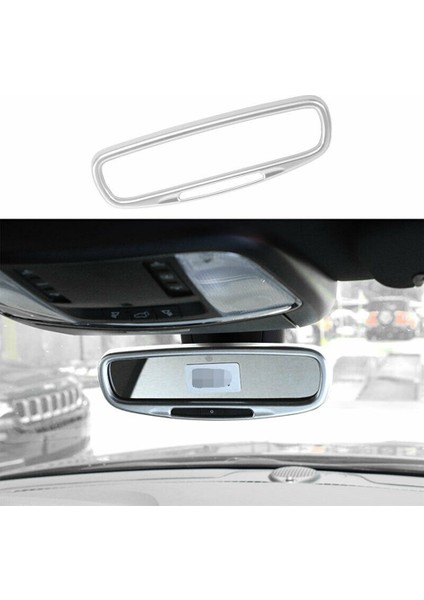 Grand 2017-2021 ile Uyumlu Iç Dikiz Aynası Dekoratif Çerçeve Ayar Kapağı Çıkartmalar Aksesuarları, Gümüş (Yurt Dışından) fiyatları
