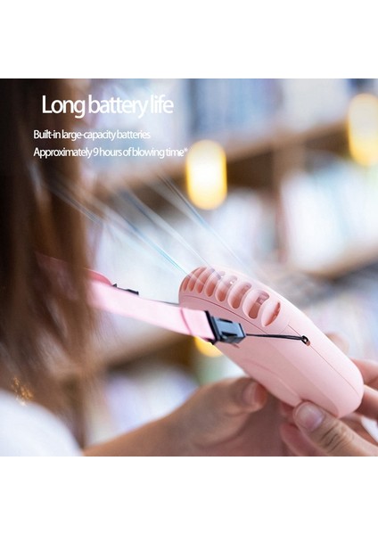 El Ücretsiz Boyun Fanı, Mini Kişisel Tembel Boyun Bandı Asılı Soğutucu USB Taşınabilir Fan Yemek Tırmanışı Açık Seyahat Için, Pembe (Yurt Dışından) fırsatları