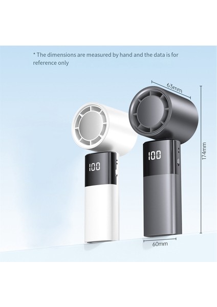 Mini Şiddetli Turbo Fan El Yüksek Hızlı USB Şarj Açık Taşınabilir 100 Ayarlanabilir Küçük Fan, B (Yurt Dışından)