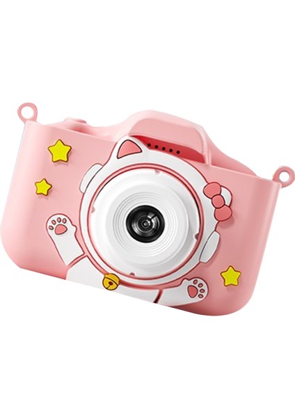 Hd 1080P 96MPT Dijital Kamera 8x Zoom'lu Şarj Edilebilir Kameralar Kompakt Çocuk Uzay Kedisi Karikatür Kamera, Pembe (Yurt Dışından) modelleri