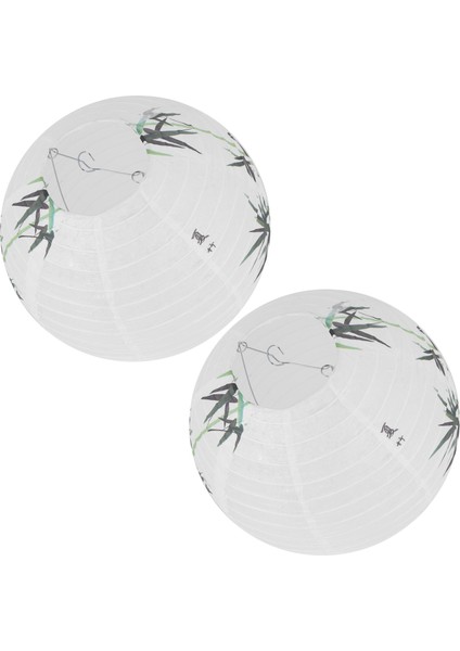 2x 30 cm Abajur Kağıt Fener Oryantal Tarzı Işık Dekorasyonu Çin, Bambu (Yurt Dışından)