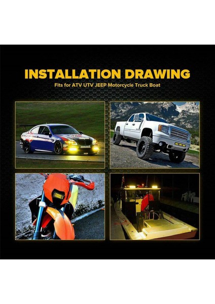 4x 5 Inç 72 W LED Çalışma Lambaları Su Geçirmez Off Road Pod Sis Farları Kamyonlar Için Sarı Lambalar Atv Utv Tekne Golf Arabası (Yurt Dışından) fiyatları